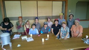 栗野支部　家の光手芸教室“バンダナ帽子作り”